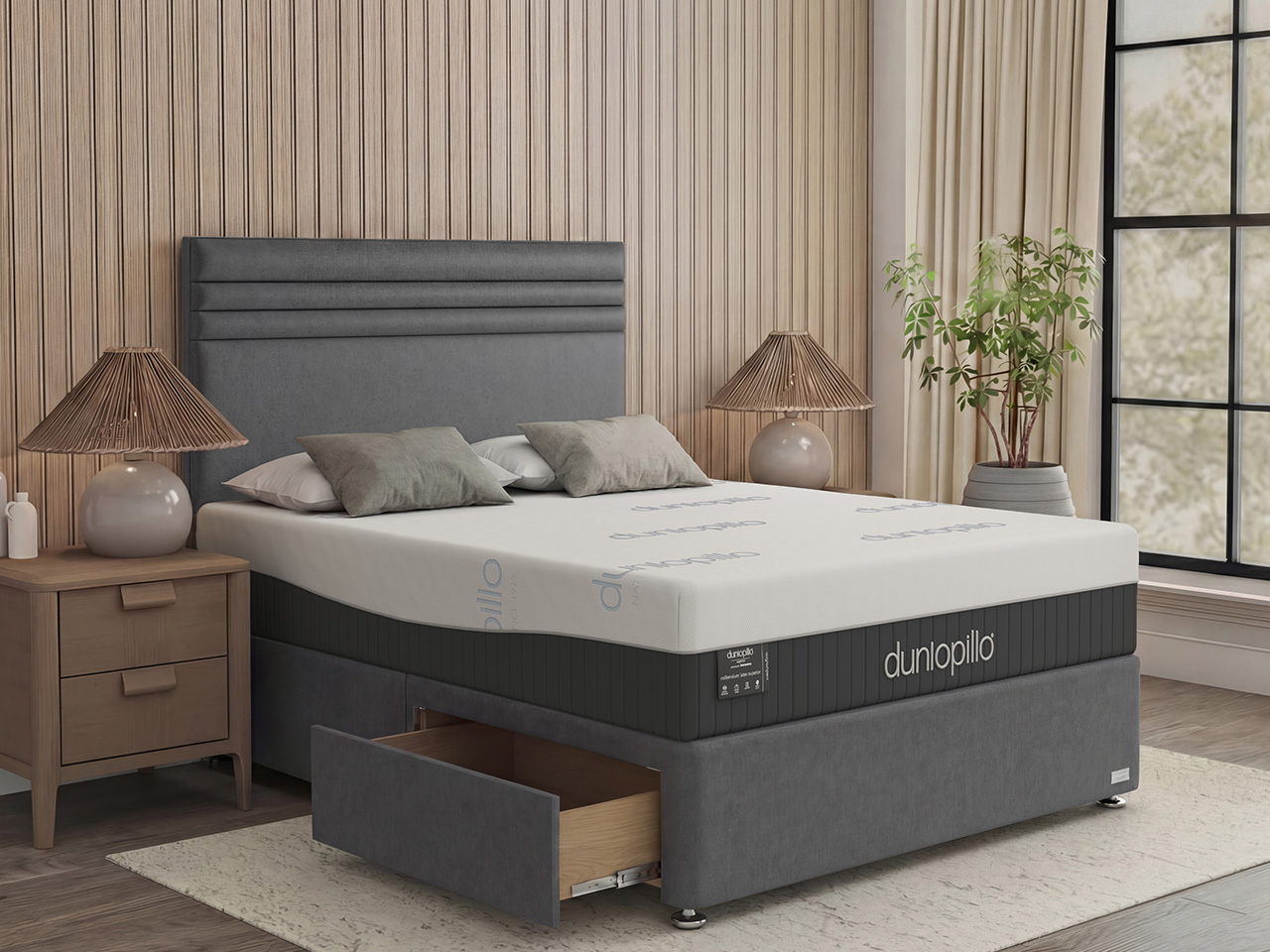 dunlopillo mattress including mattress bed and headboard