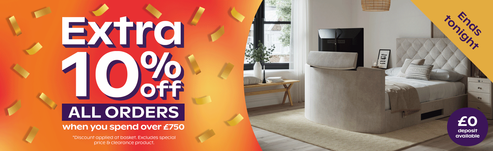 10% off orders over £750