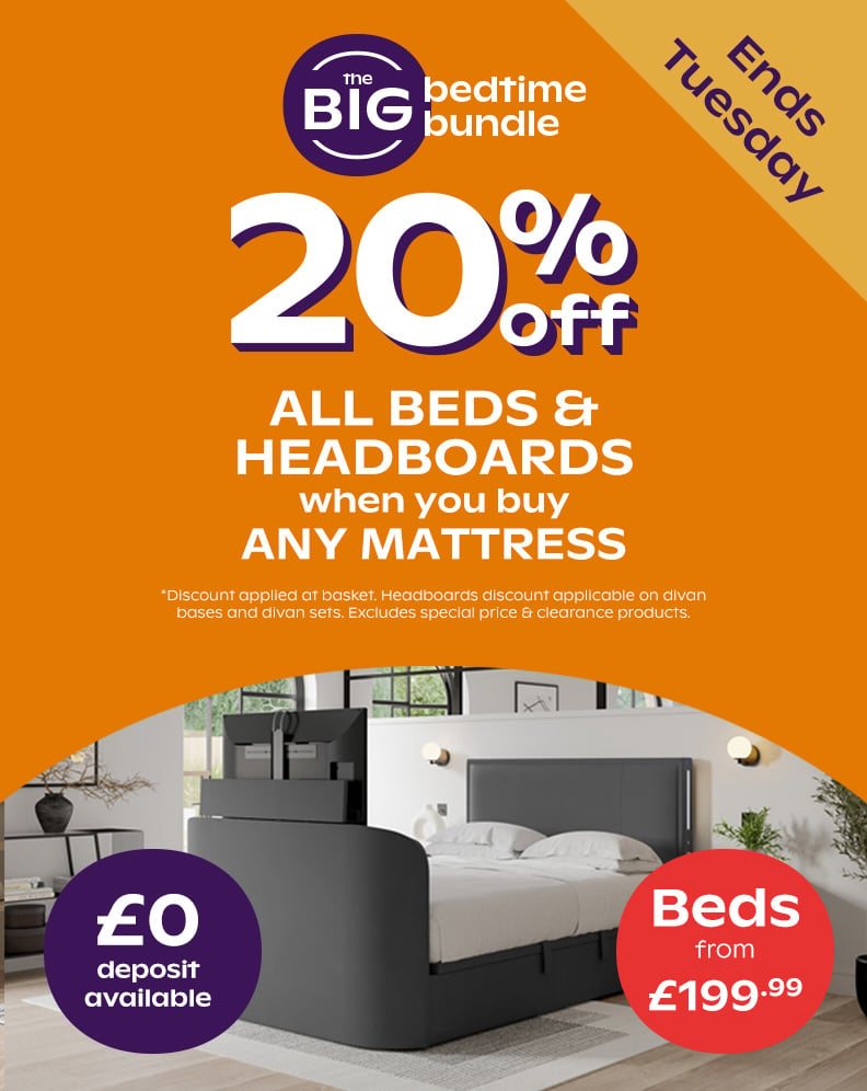 20% Off Beds & Headboards When You Buy Any Mattress