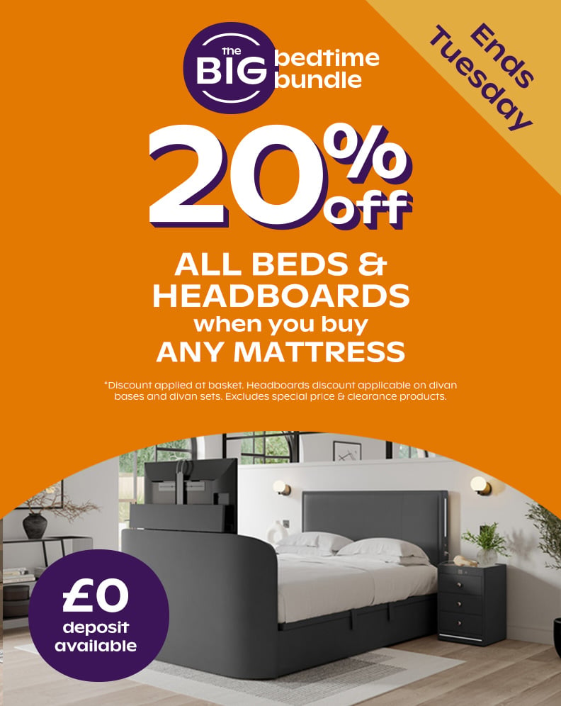 20% Off Beds & Headboards When You Buy Any Mattress