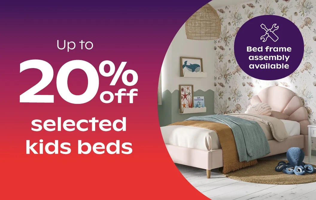 20% selected kids beds