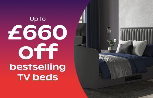 up to £660 off bestselling TV beds