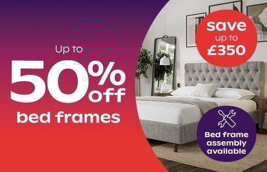 Up to 50% off bed frames