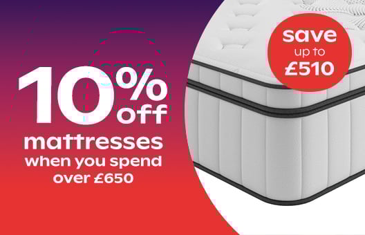 10% off Mattresses when you spend over £650