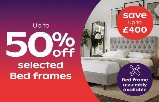 Up to 50% off bed frames