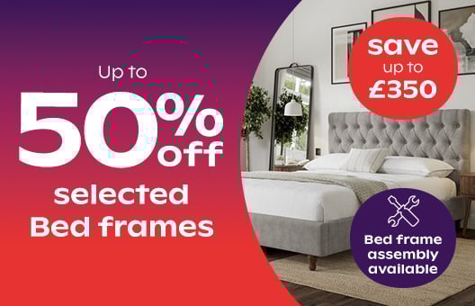 Up to 50% off bed frames