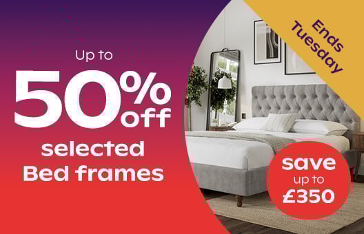 Up to 50% off bed frames