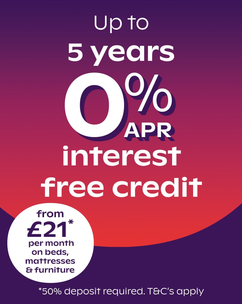 up to 5 years interest free credit