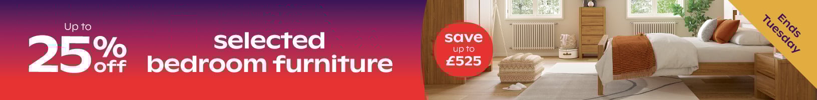 25% off bedroom furniture
