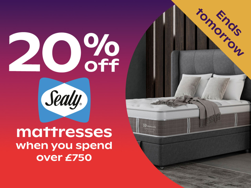 20% Off Sealy Beds, Mattresses & Headboards