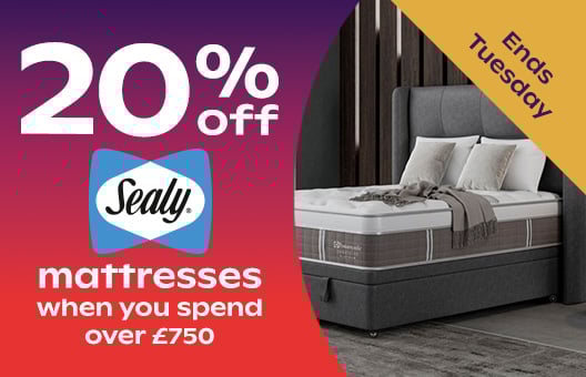 20% off Sealy mattresses when you spend over £750