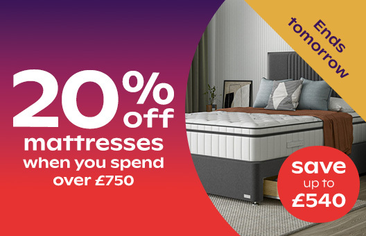 20% off mattresses when you spend over £750