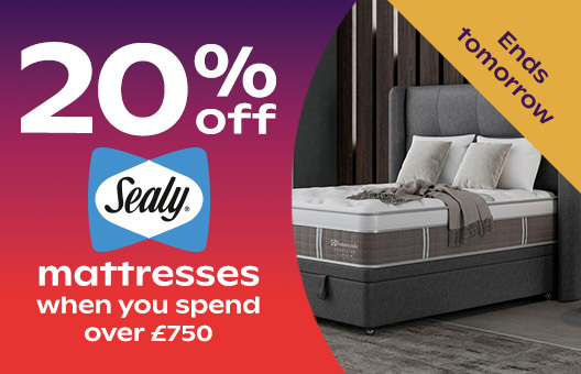 20% off Sealy mattresses when you spend over £750