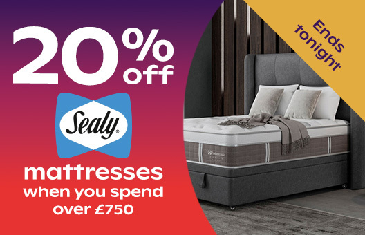 20% off Sealy mattresses when you spend over £750