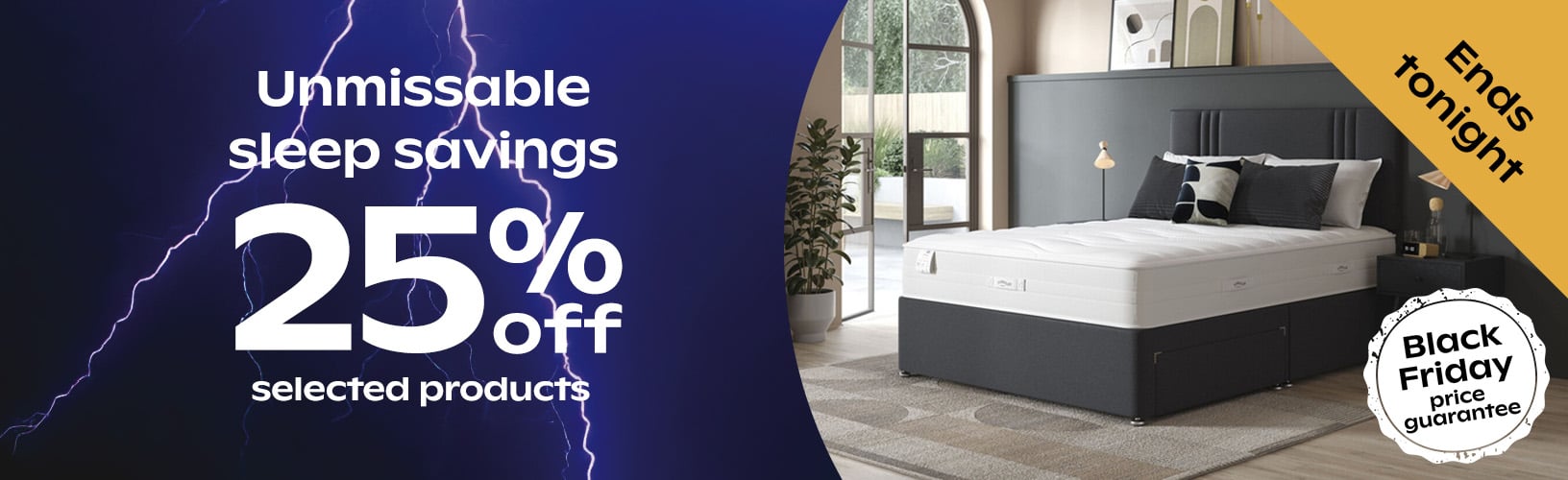 Unmissable Sleep Savings - 25% Off Selected Products