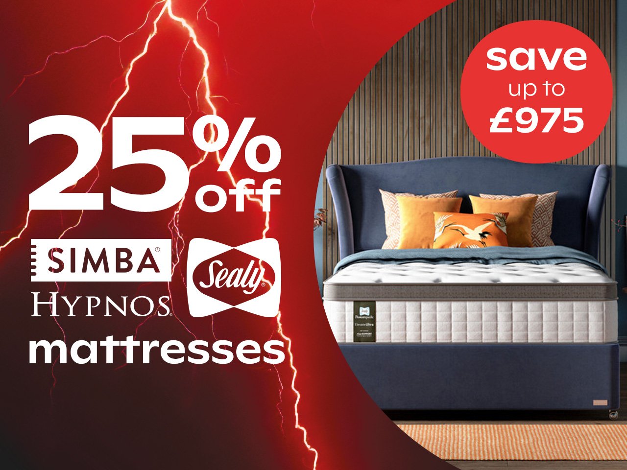 25% Off Sealy, Simba and Hypnos Mattresses