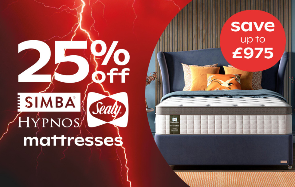 25% Off Sealy, Simba and Hypnos Mattresses