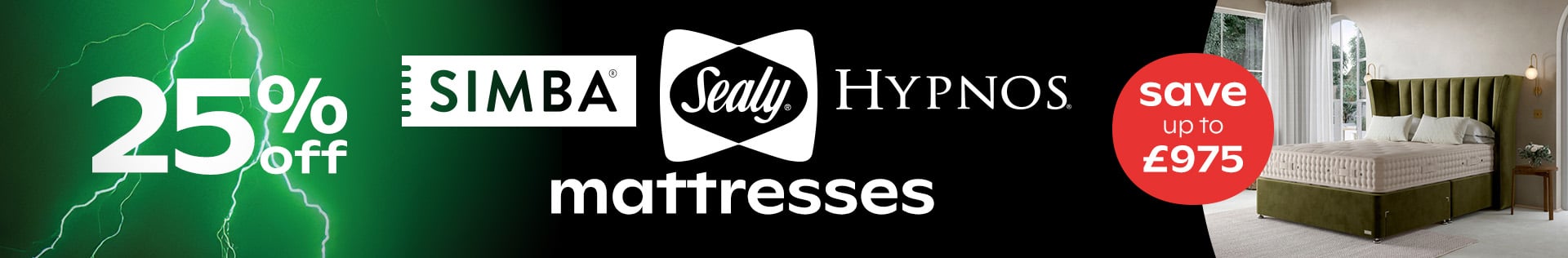 25% Off Sealy, Simba and Hypnos Mattresses