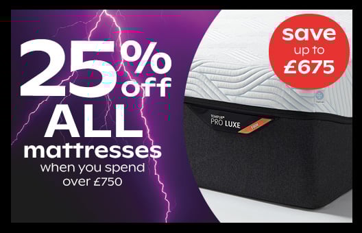 25% off mattresses when you spend over £750