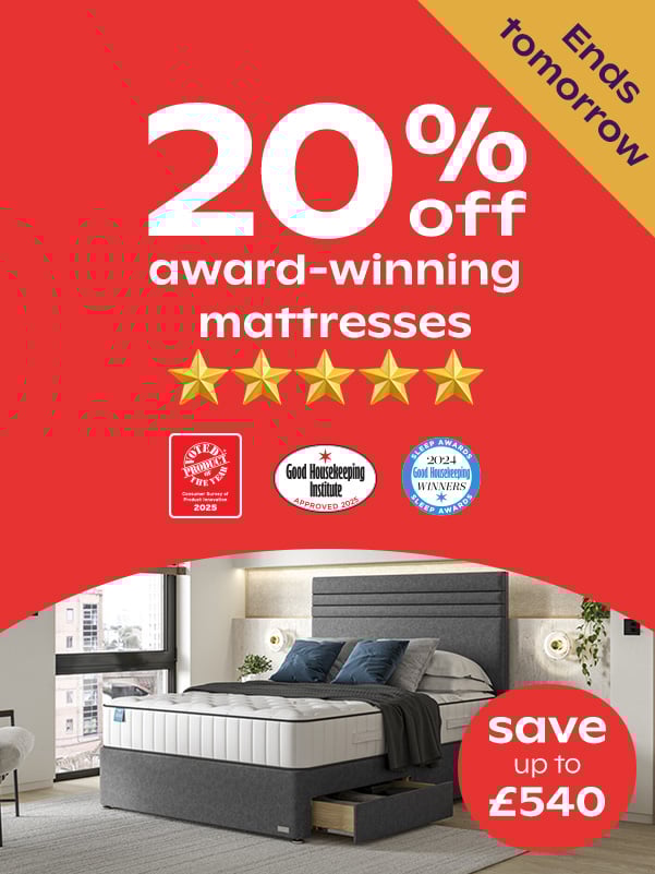 20% Off award-winning Mattresses - Ends Tuesday