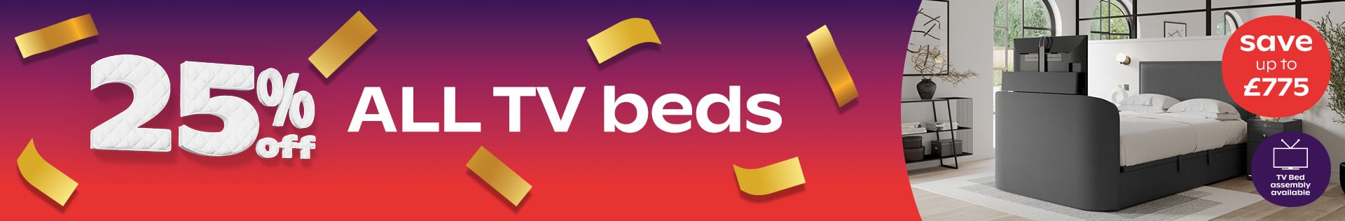 25% Off TV Beds