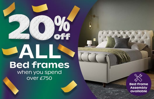 20% Off bed frames when you spend over £750