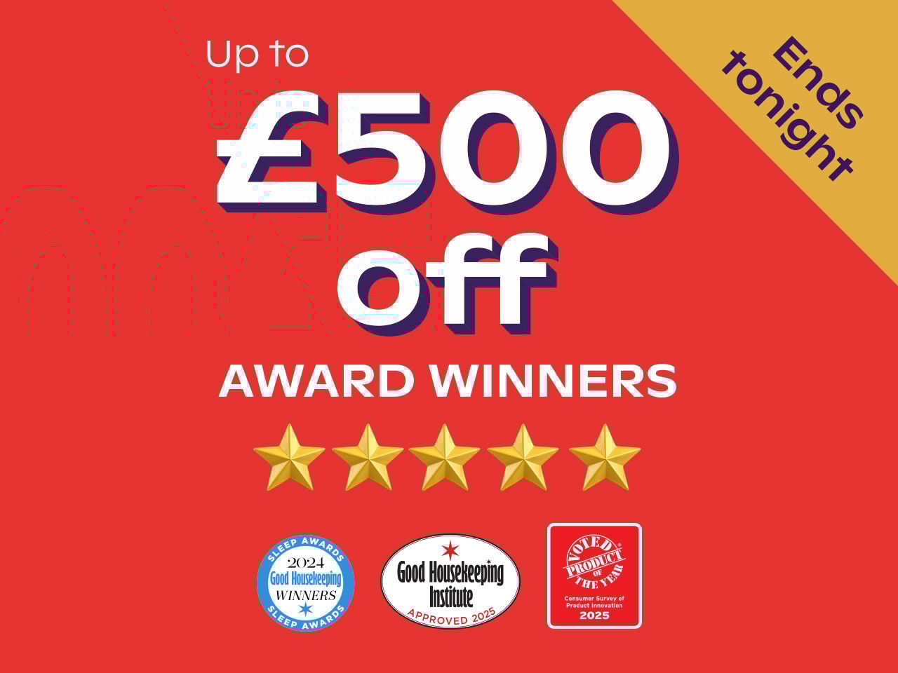 Save up to £500 on Award winners				 				