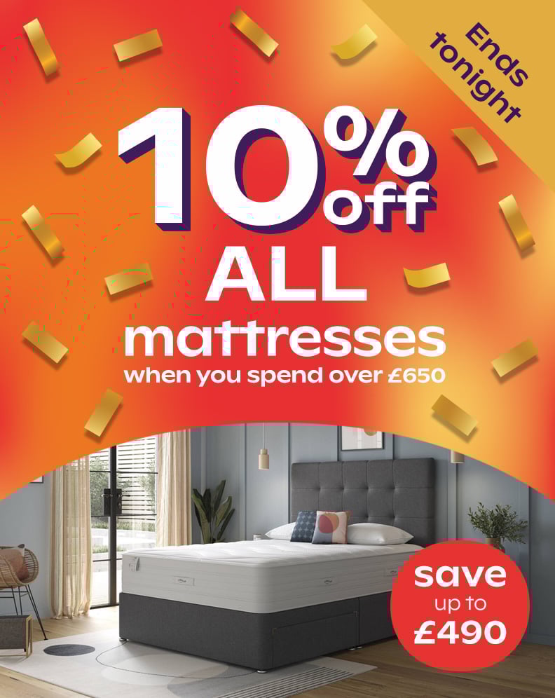 10% Off Mattresses When You Spend Over £650+ - Save Up To £490