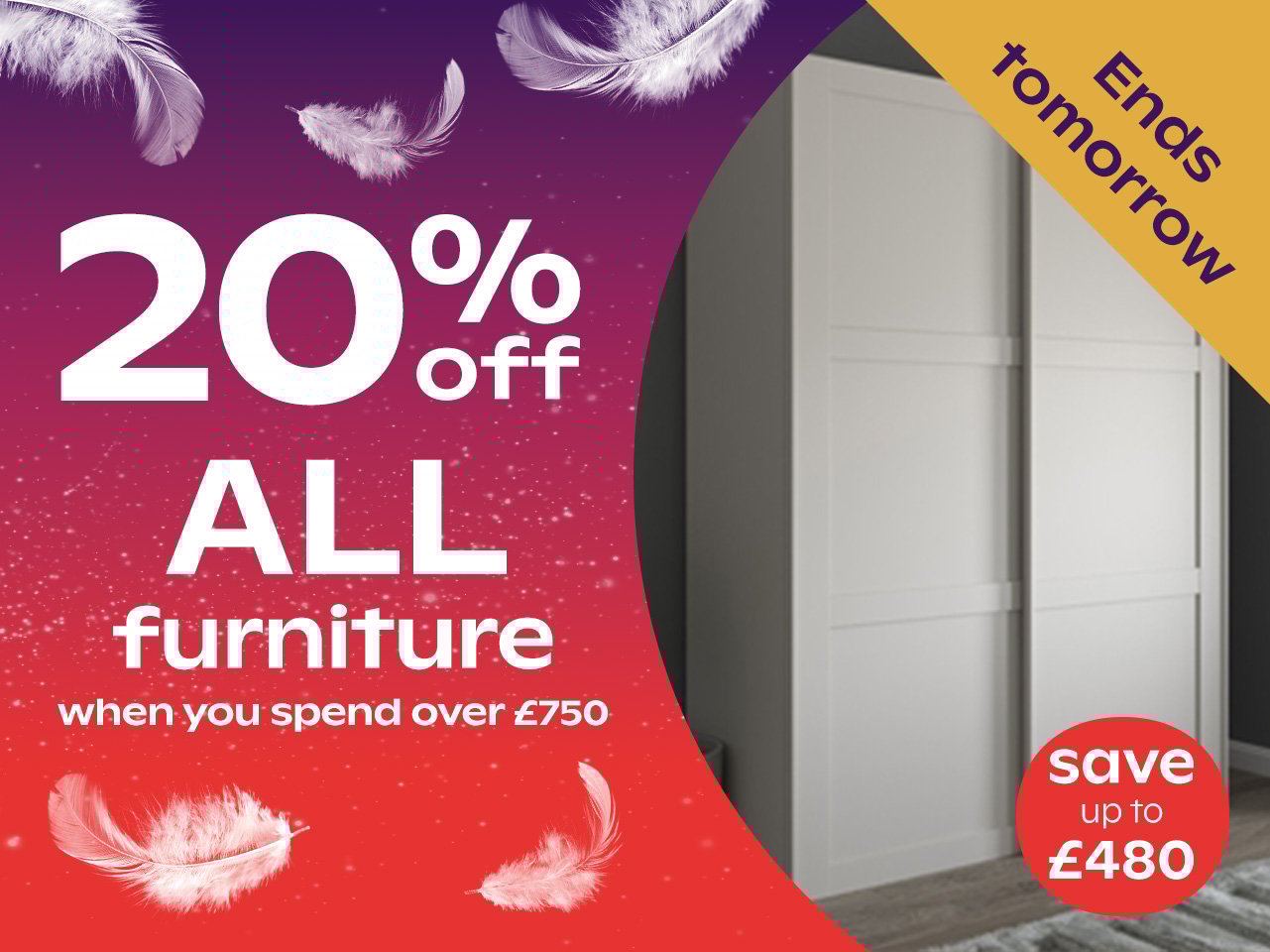 20% Off Furniture When You Spend Over £750 - Save Up To £480