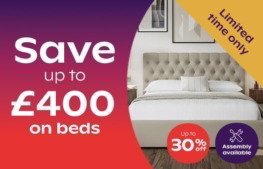Save Up To £400 On Beds - Up To 30% Off - limited time