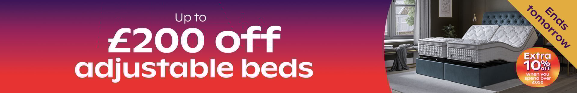 Up To £200 Adjustable Beds