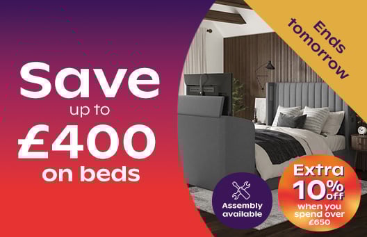Save Up To £400 On Beds - Up To 30% Off - limited time