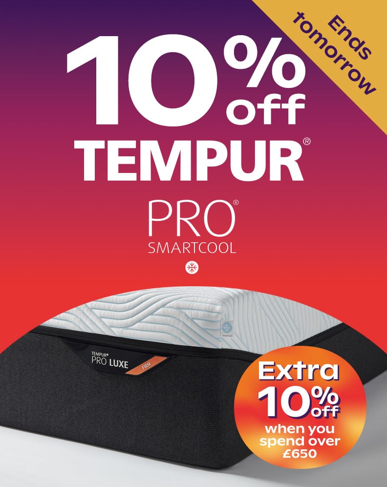 10% Off Tempur - Extra 10% off when you spend over £650