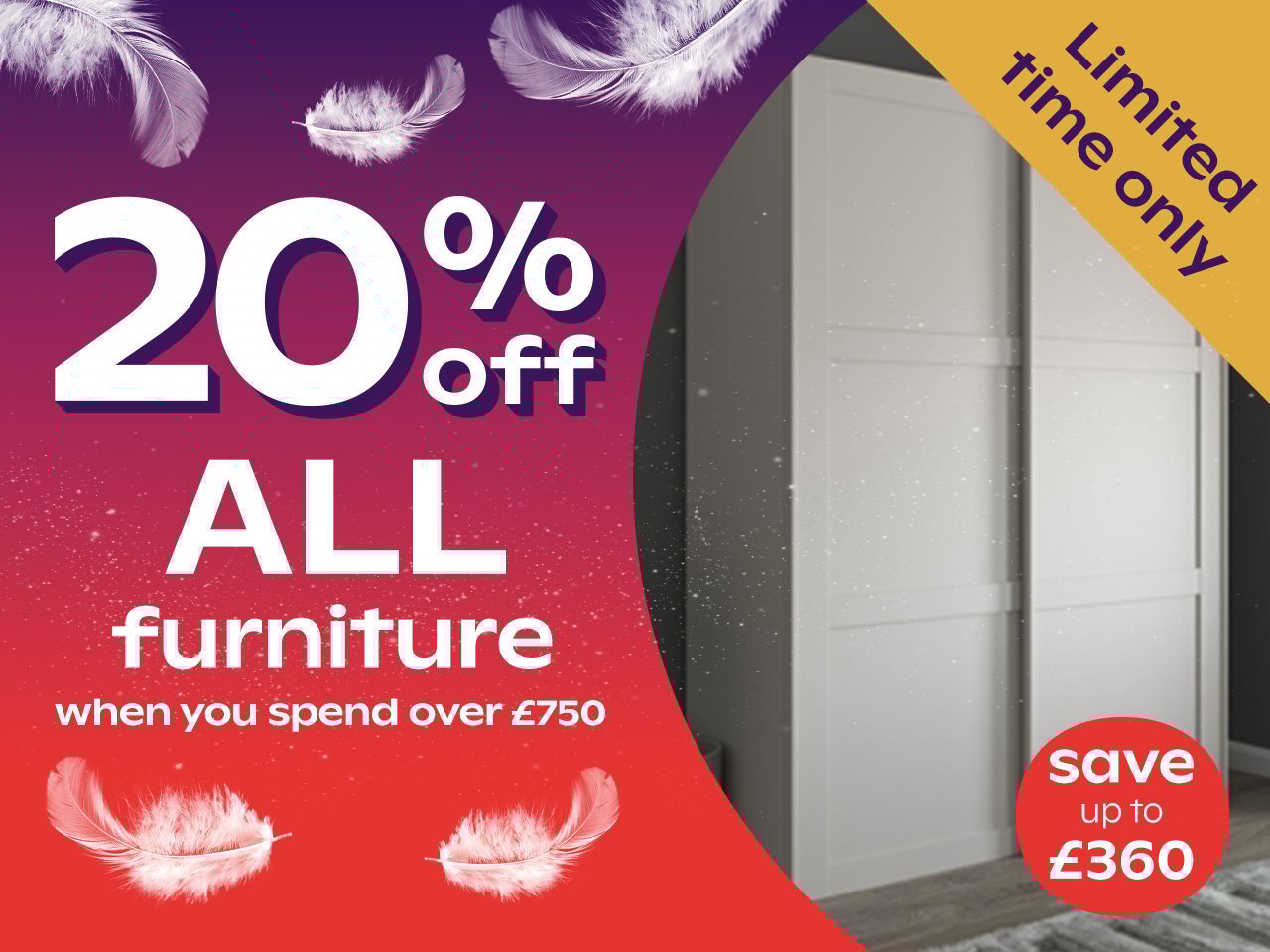 20% Off ALL Furniture When You Spend Over £750