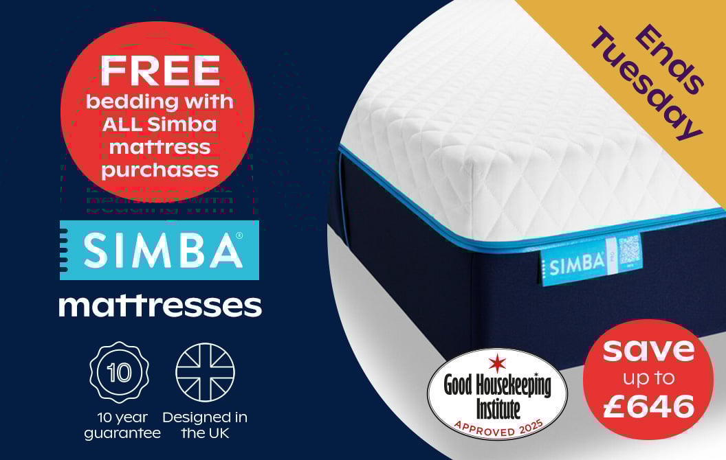 FREE Bedding with ALL Simba Mattresses