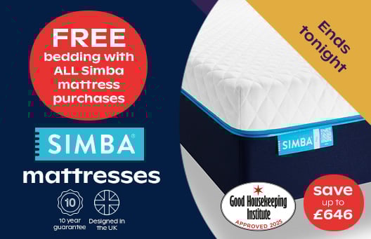 Free Bedding with ALL Simba Mattress purchases