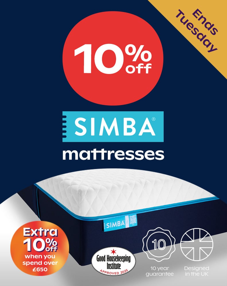 10% Off Simba + Extra 10% Off When You Spend Over £650