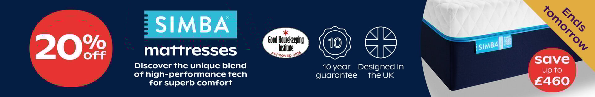 FREE Bedding with ALL Simba Mattresses