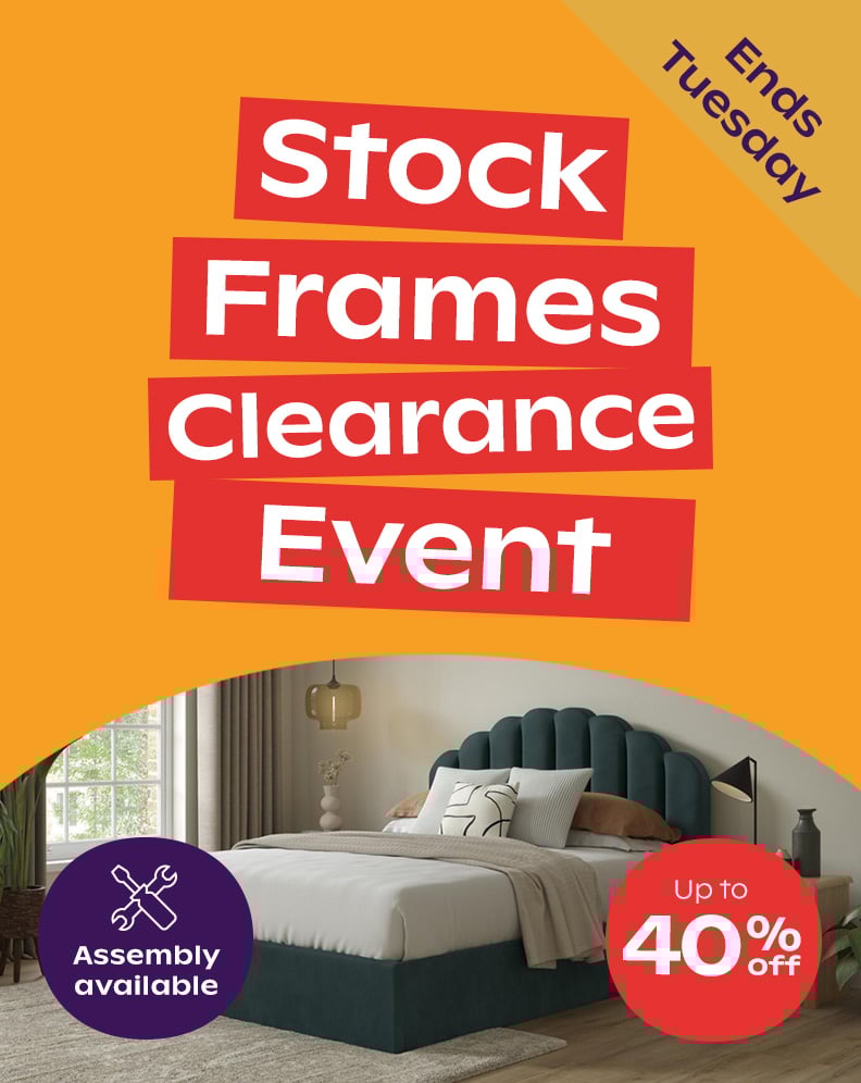 Bed Frames Stock Clearance Event - Save Up To £275