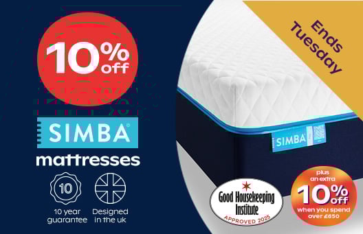 10% Off Simba Mattresses + Extra 10% Off When You Spend Over £650