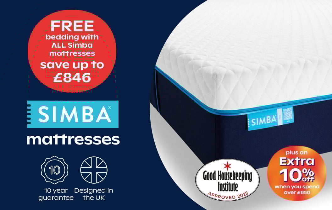 Free Bedding With Simba Mattresses + 10% Off When You Spend Over £650