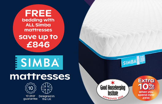 Free Bedding With Simba Mattresses + 10% Off When You Spend Over £650