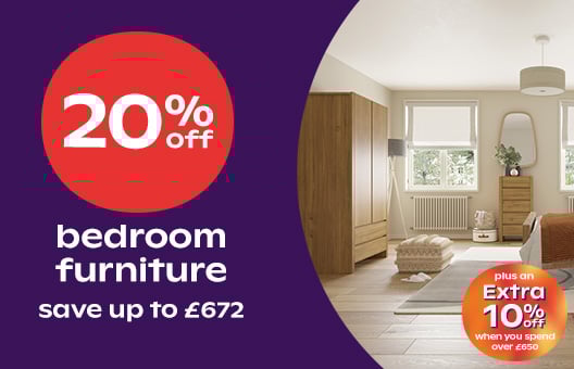 Up To 20% Off Bedroom Furniture + 10% Off When You Spend Over £650
