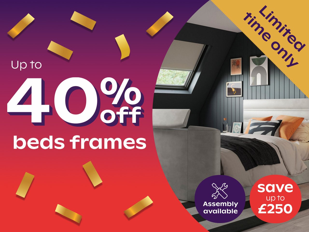 Up To 40% Off Beds Sale