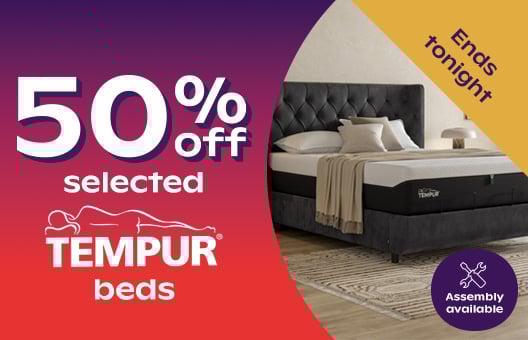 50% Off Selected Tempur Beds