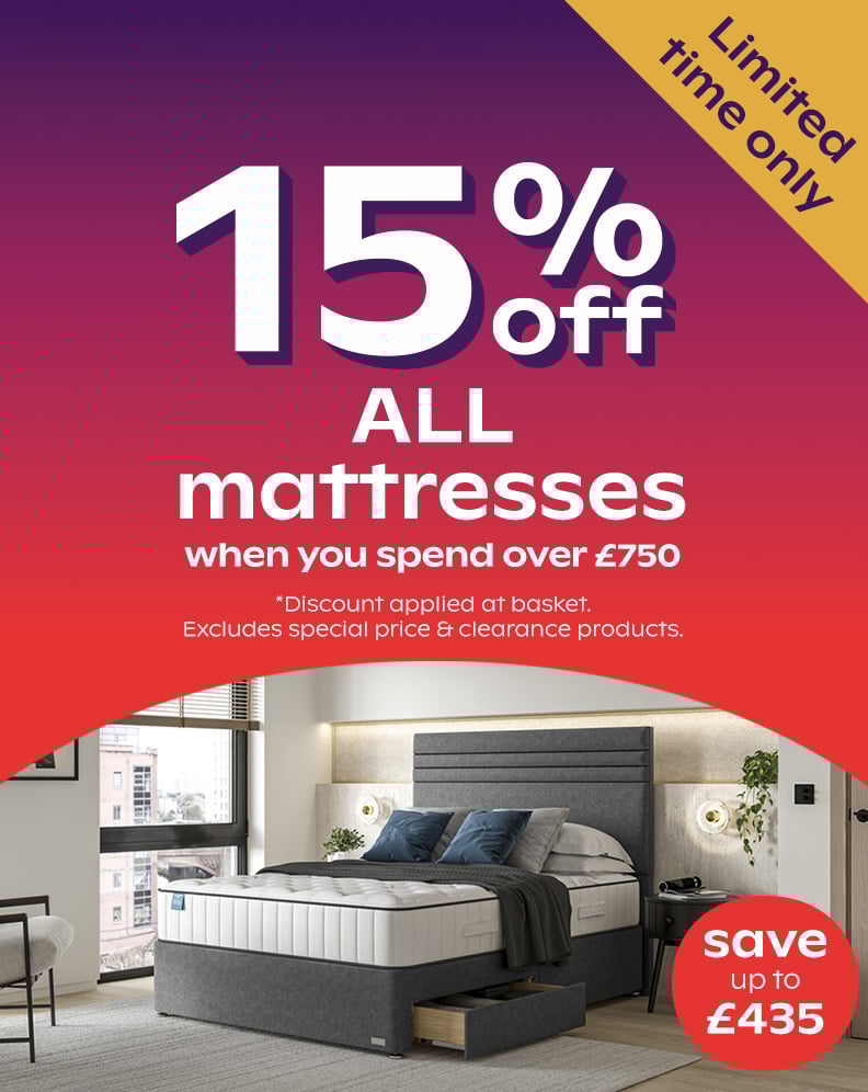 Spend £750 To Unlock 15% Off Mattresses