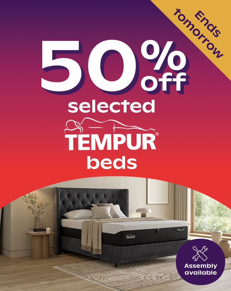 50% Off Selected Tempur Beds