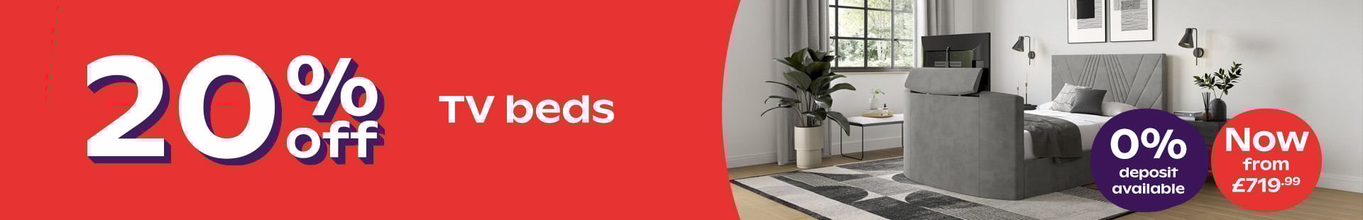 20% Off TV Beds