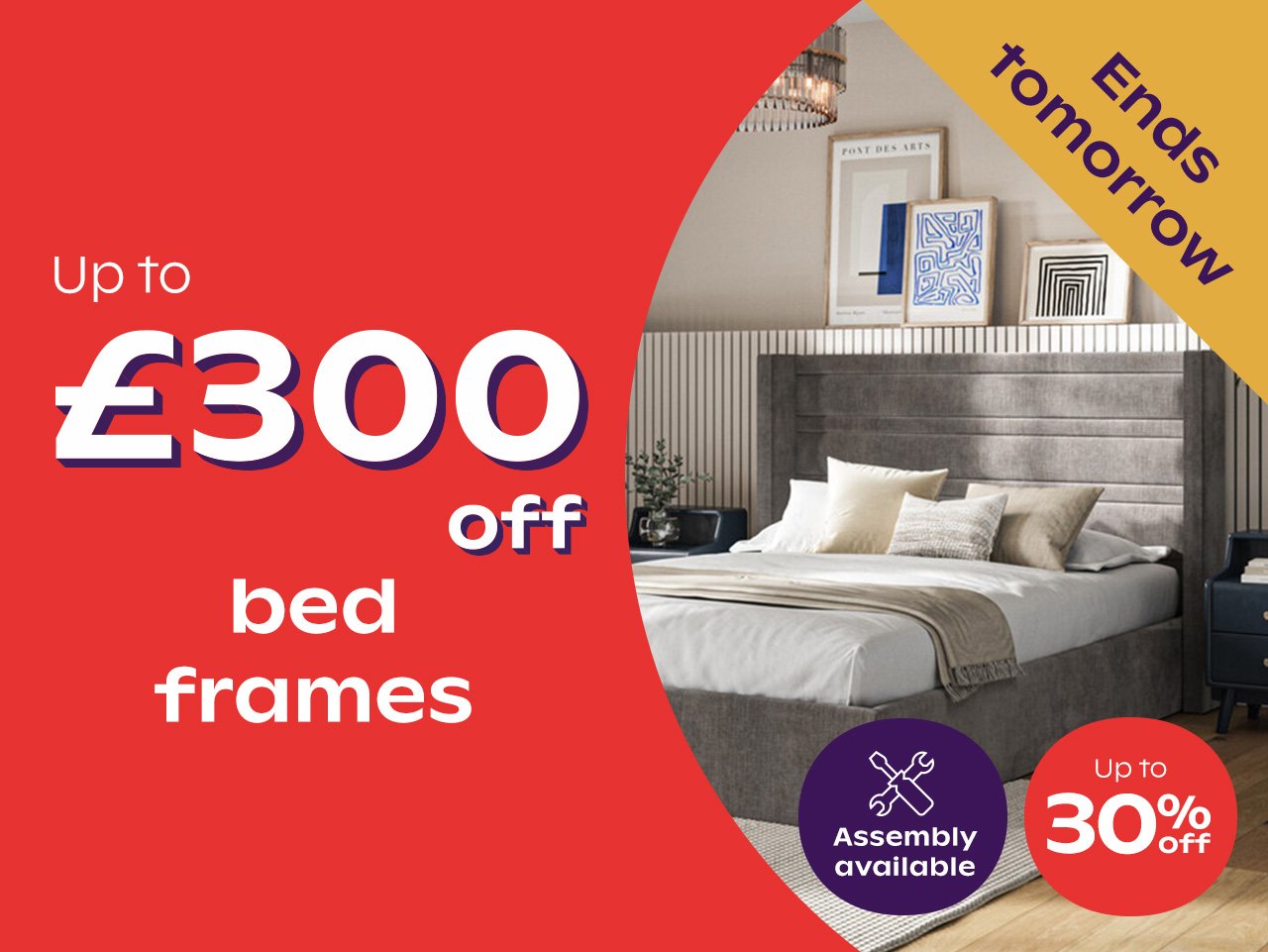 Up To £300 Off Bed Frames