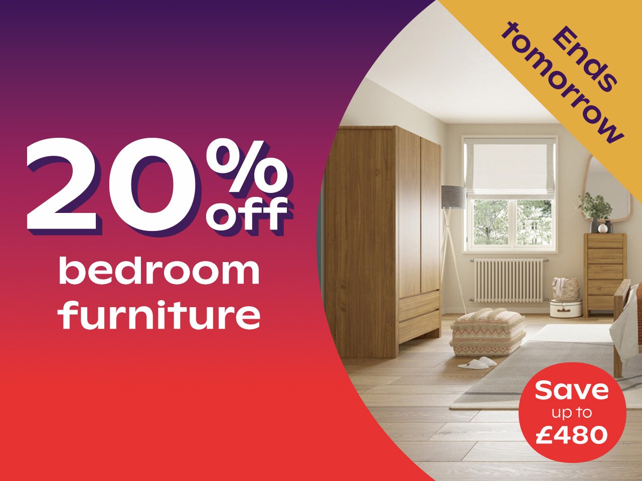 20% Off Bedroom Furniture